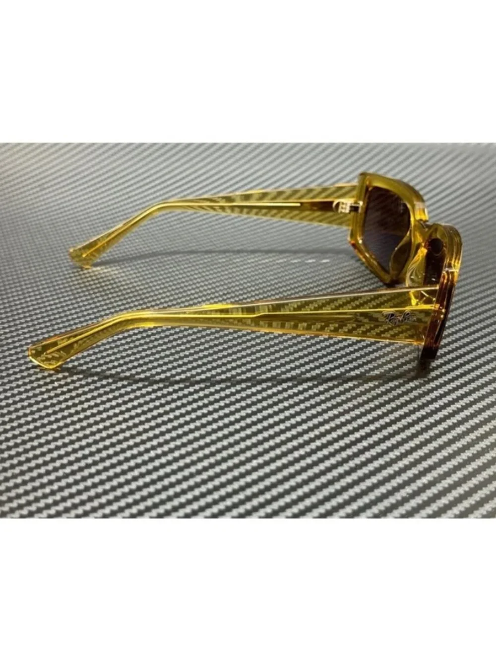 New Ray Ban Men Transparent Yellow Sunglasses 54-21-140